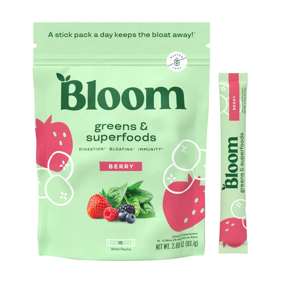 BLOOM NUTRITION Greens and Superfoods Powder - Berry | Target