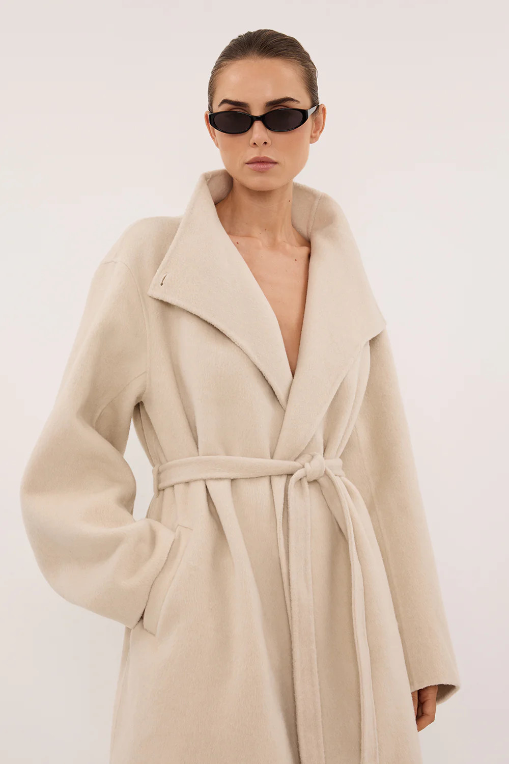 WREN BONE WOOL BLEND COAT | DISSH