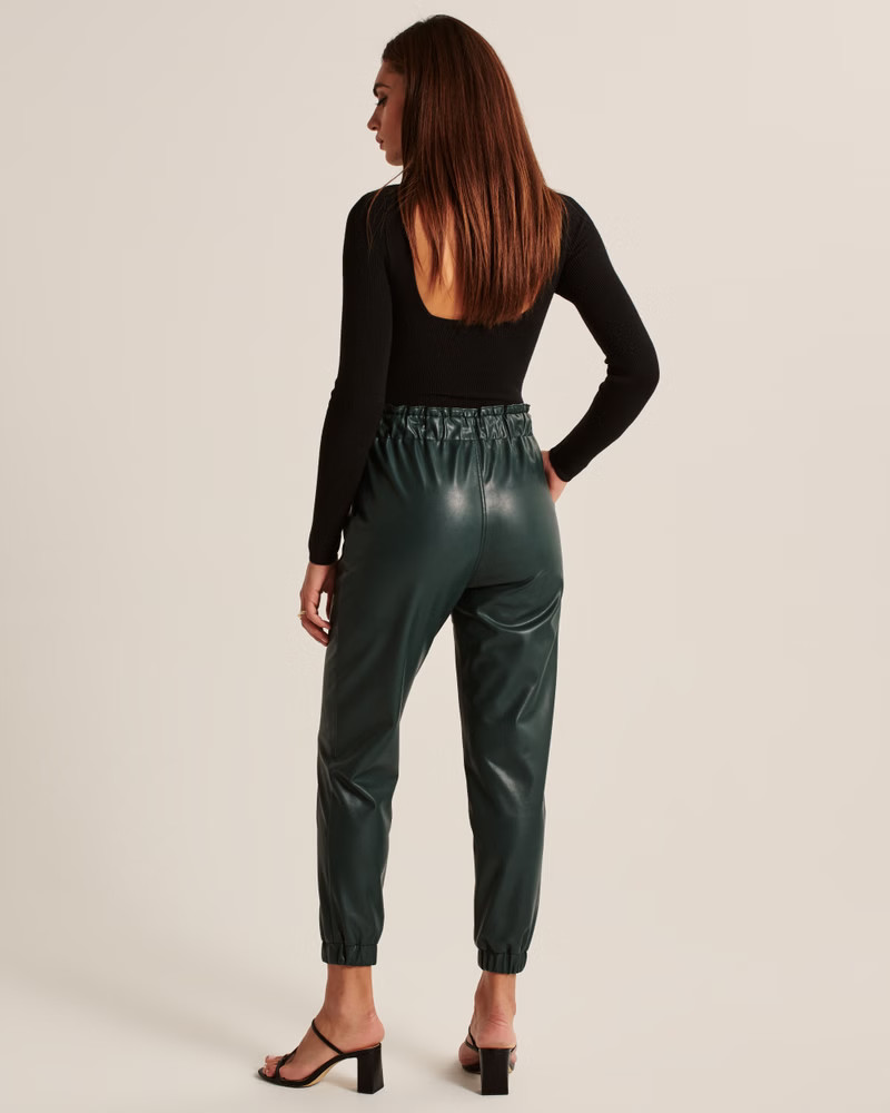 Vegan Leather Joggers | Abercrombie & Fitch (US)