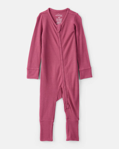 Baby Girl PurelySoft Long-Sleeve Sleep & Play - Burgundy | Carter's Inc