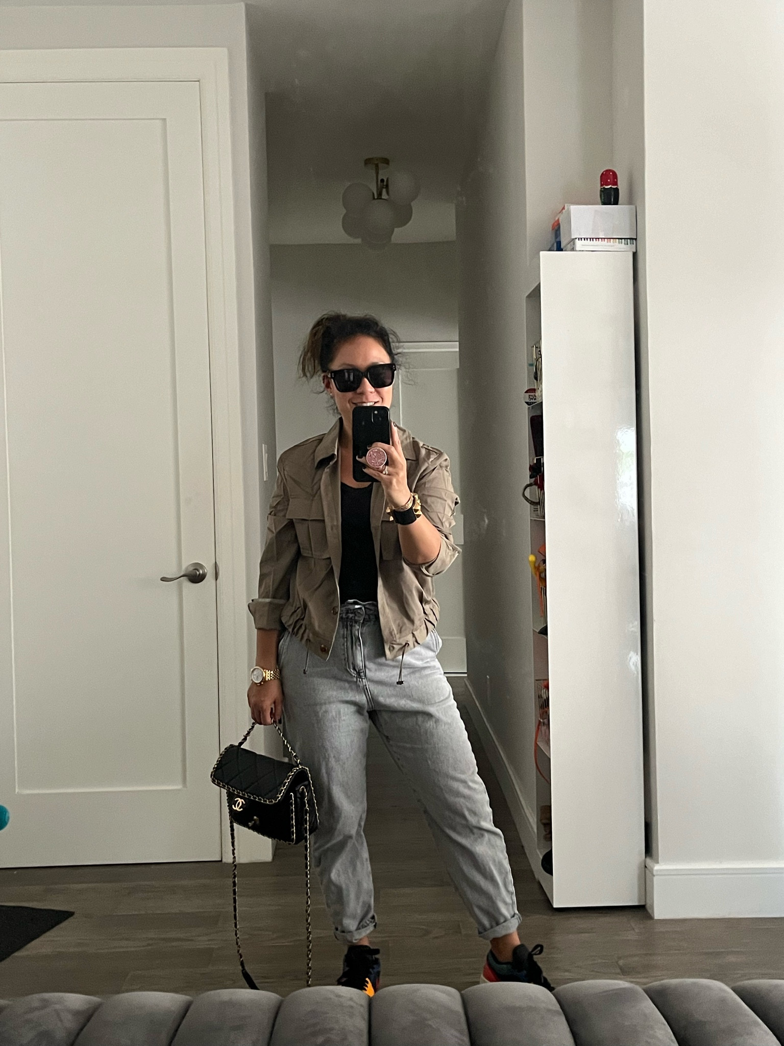 Layer up. Jacket is a lighter weight than expected. You can easily throw a coat over this. I’m wearing an xs. I’m returning this because the “olive” is too brown for me. 🤪

#LTKStyleTip #LTKTravel #LTKItBag