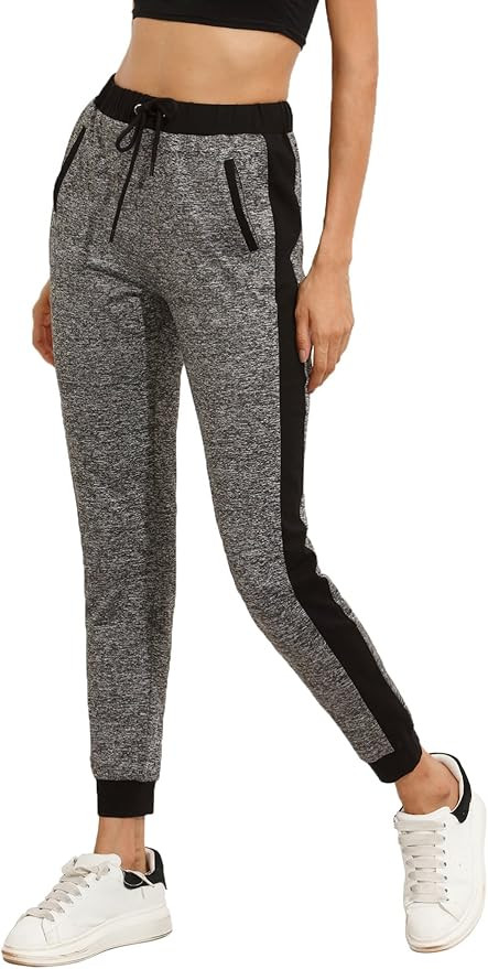 SweatyRocks Women's Causal Drawstring Waist Active Workout Long Yoga Pant with Pocket | Amazon (US)