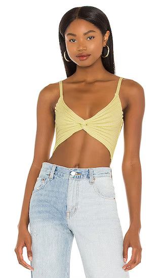 Carla Knot Top in Yellow | Revolve Clothing (Global)