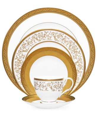 Noritake Dinnerware Summit Gold Collection | Macy's