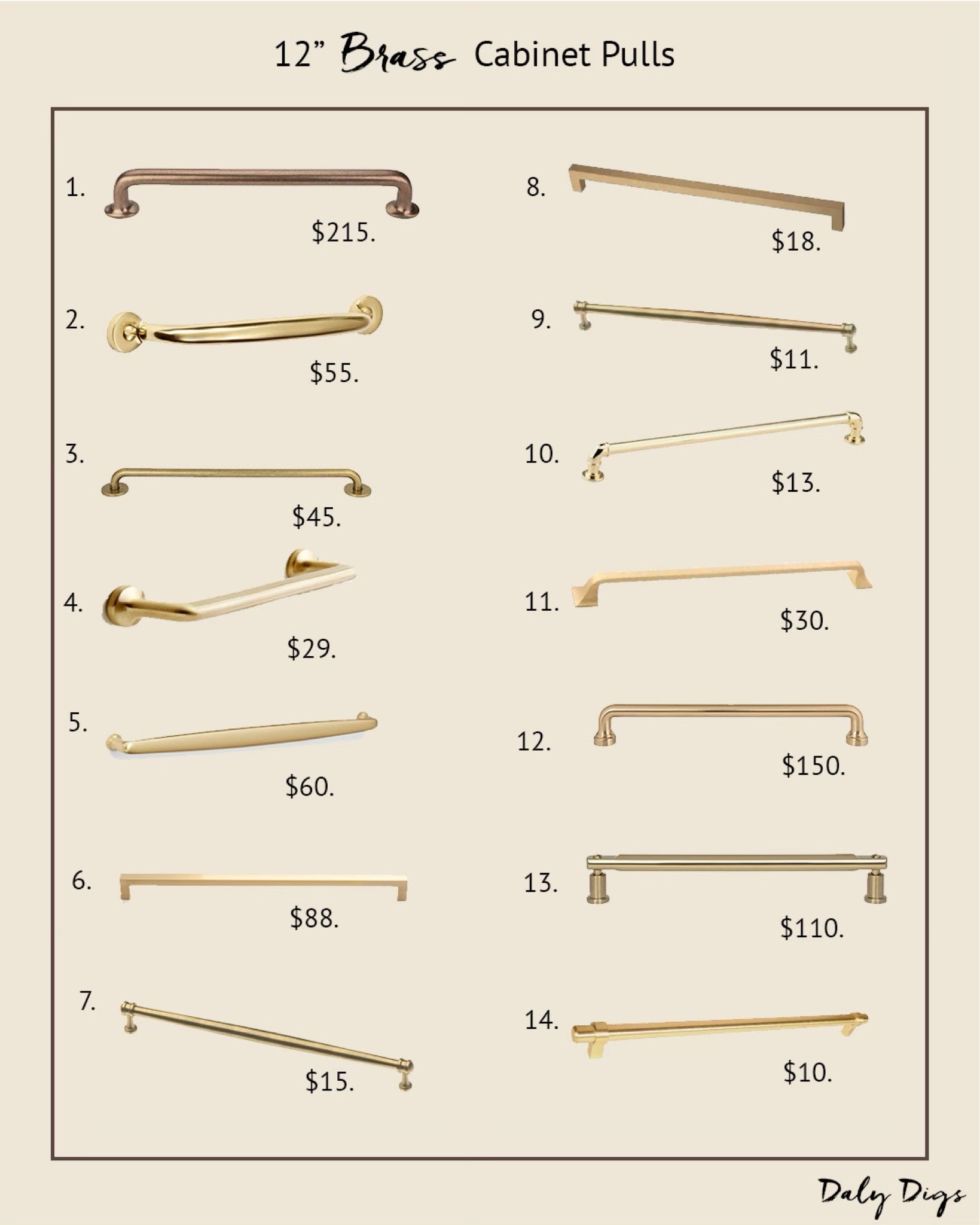 After scouring the internet for the perfect 12” brass cabinet pull, I am sharing my faves. Spoiler alert, I changed my mind about the one we are using in the mudroom! 😯 #brasspulls #cabinethardware #cabinetpull #drawerpull

#LTKhome