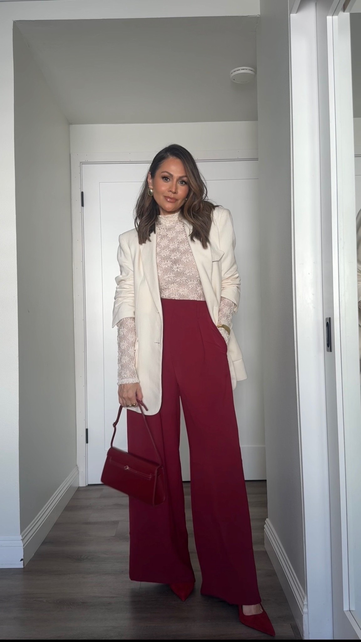 What to wear for Christmas this year! Lace long sleeve small/ wide leg trousers small/ blazer small

#LTKGiftGuide #LTKHoliday #LTKSeasonal