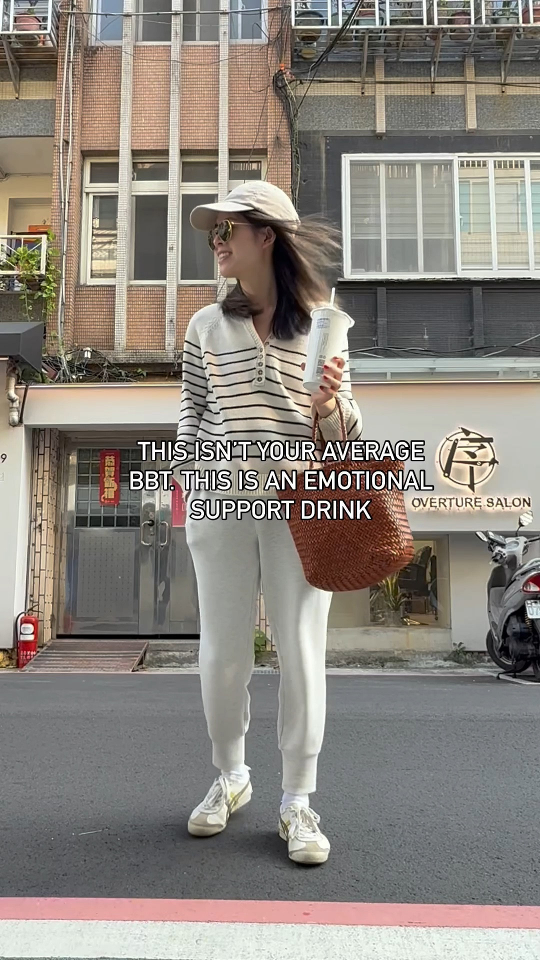 Sézane Leotine sweater. Fits tts. In a xs 
Varley jogger. TTS. Im in xs. 
Ralph Lauren cap   
Dragon Diffusion bag. 

#LTKcanada #LTKspring