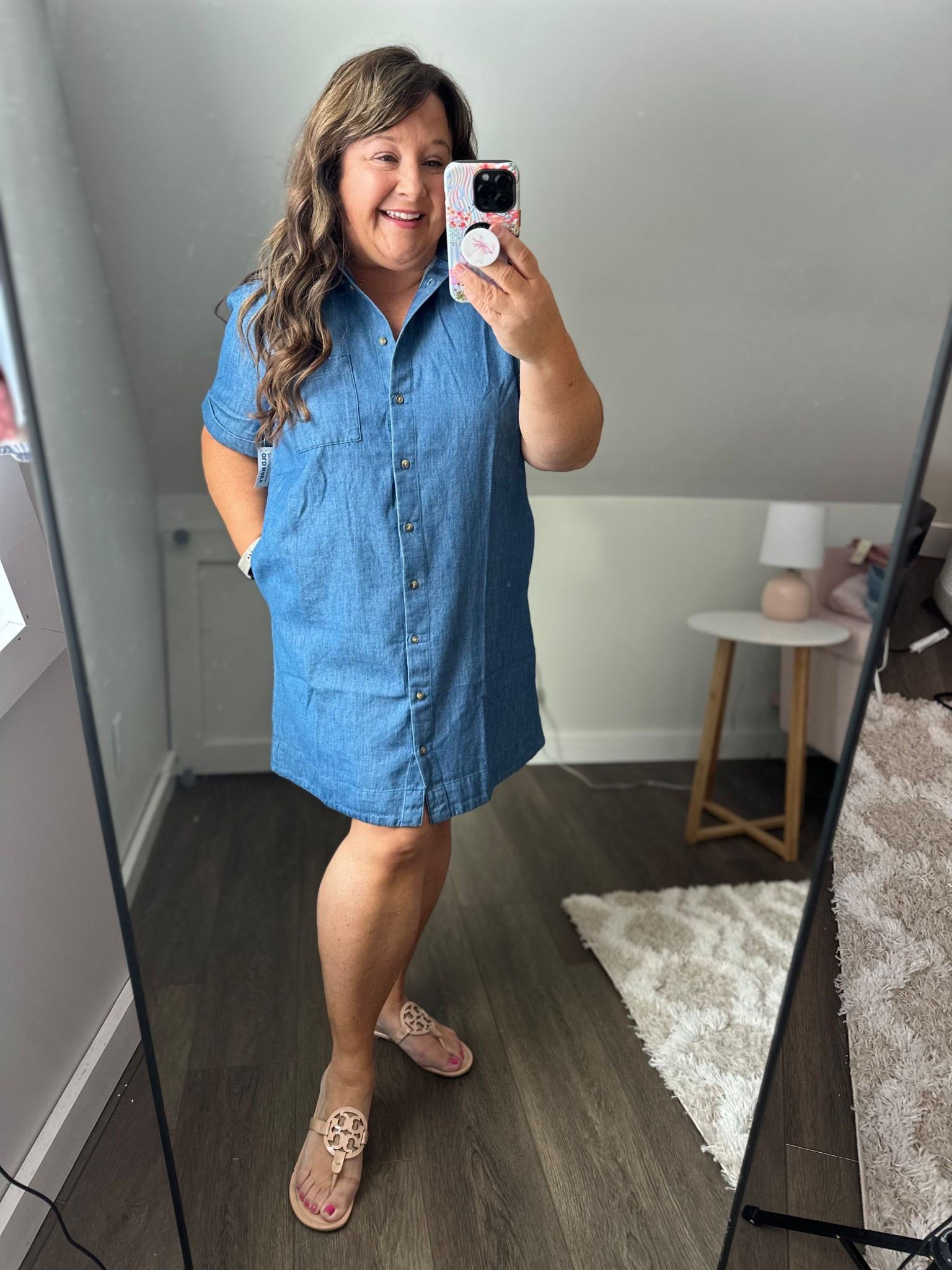 I just love a denim dress for spring and summer. 🌸 Size down in this one, it runs big. 

#LTKOver40 #LTKPetite