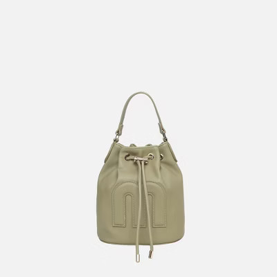 Mini Drawstring Bucket Bag Vegan Leather Crossbody, Soraya | MKF Collection by Mia K - Sage Green | Target