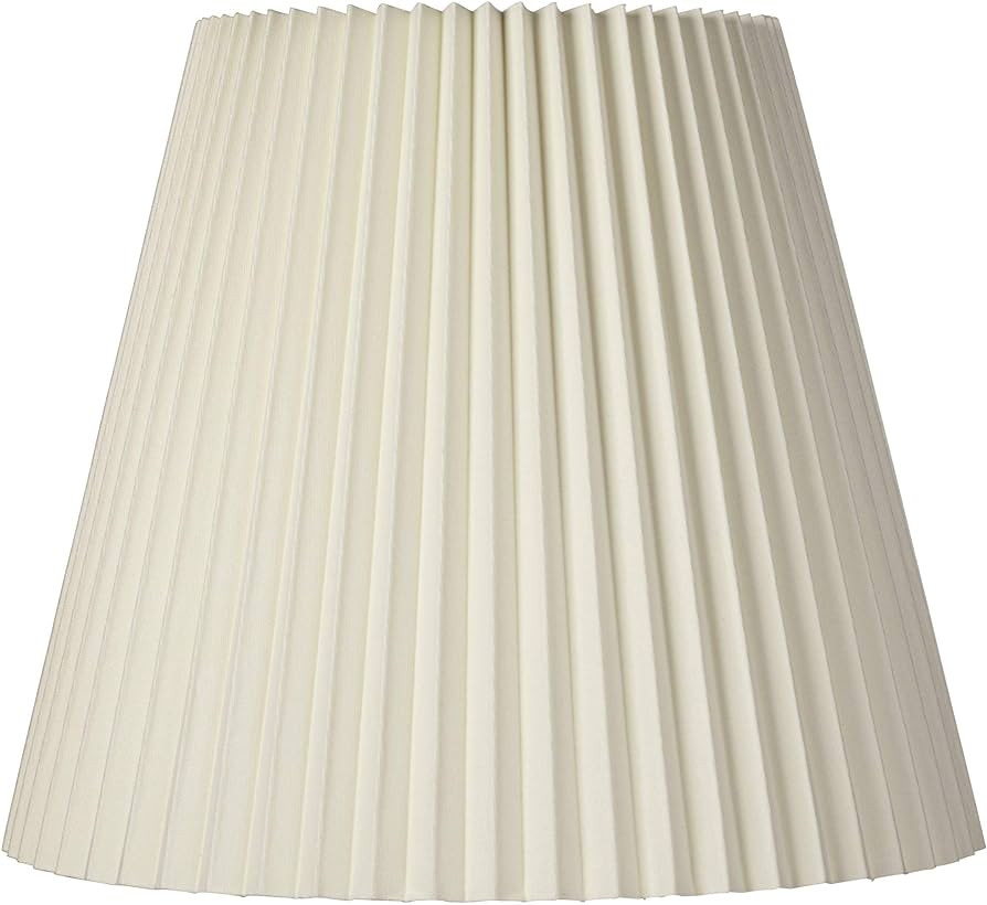 Ivory Pleated Large Lamp Shade 10" Top x 17" Bottom x 14.5" High x 14.75" Slant (Spider) Replacem... | Amazon (US)