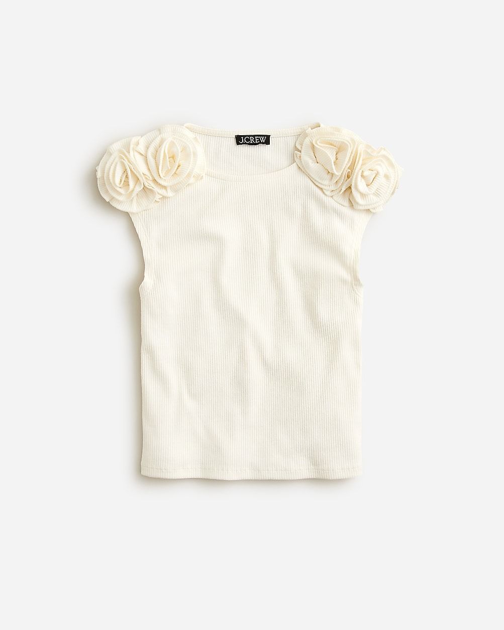 Vintage rib rosette T-shirt | J.Crew US