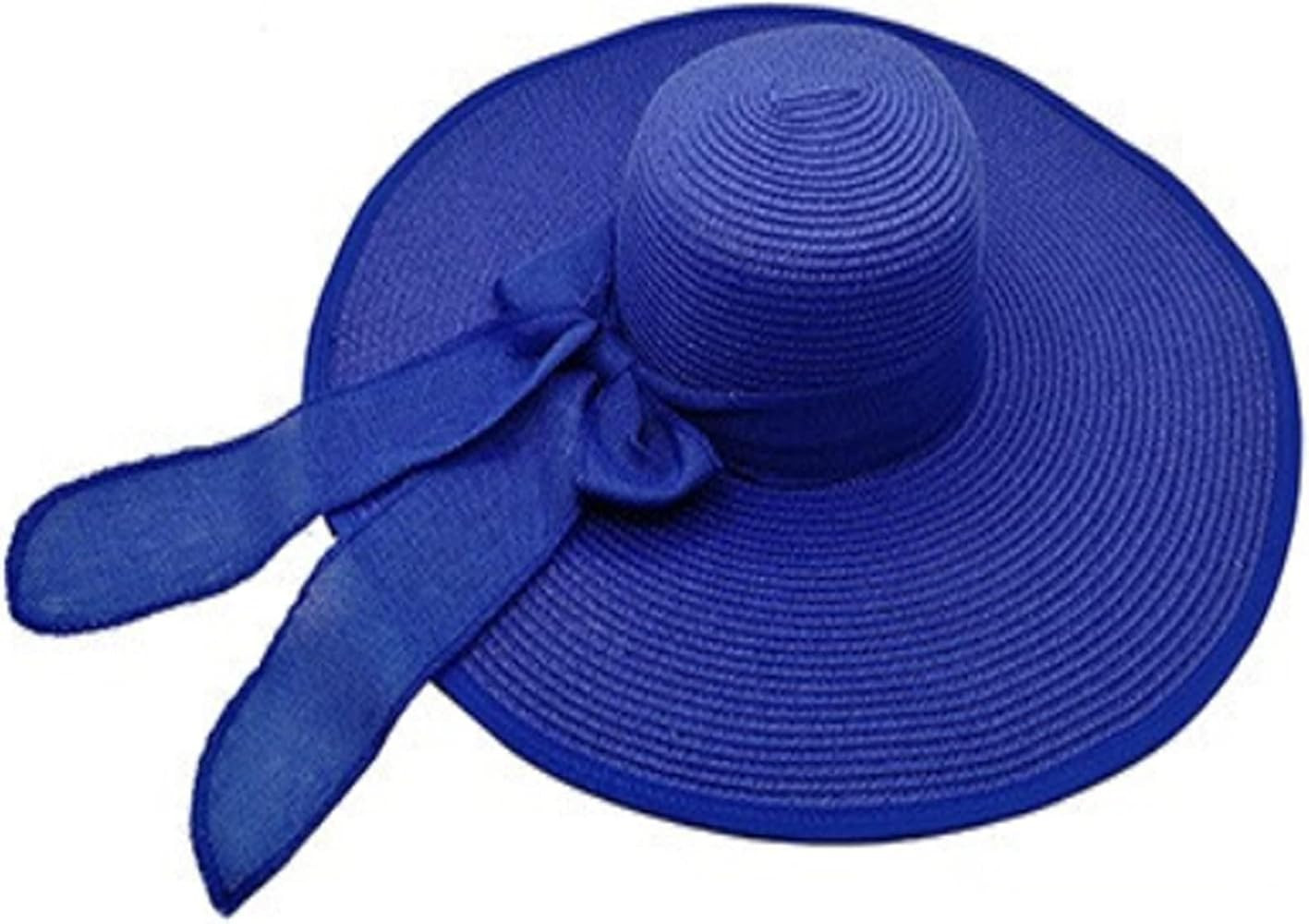 Womens Sun Straw Hat Wide Brim UPF 50 Summer Hat Foldable Roll up Floppy Beach Hats | Amazon (US)