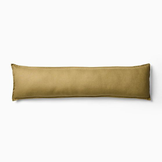 European Flax Linen Pillow Cover, 12""x46"", Cedar | West Elm (US)