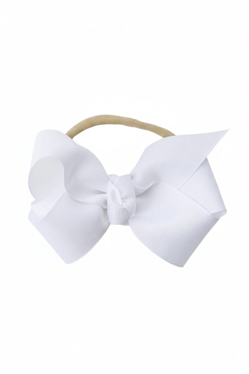 Ribbon Bow Headband | White | Caden Lane