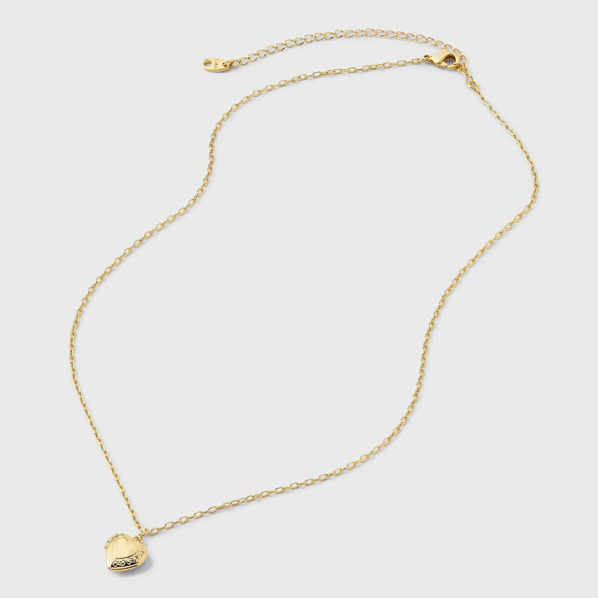 14K Gold Dipped Heart Locket Pendant Necklace - A New Day™ Gold | Target