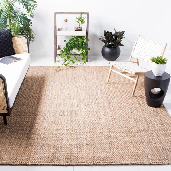 Debroh Handmade Handwoven Jute/Sisal Area Rug in Brown | Wayfair North America