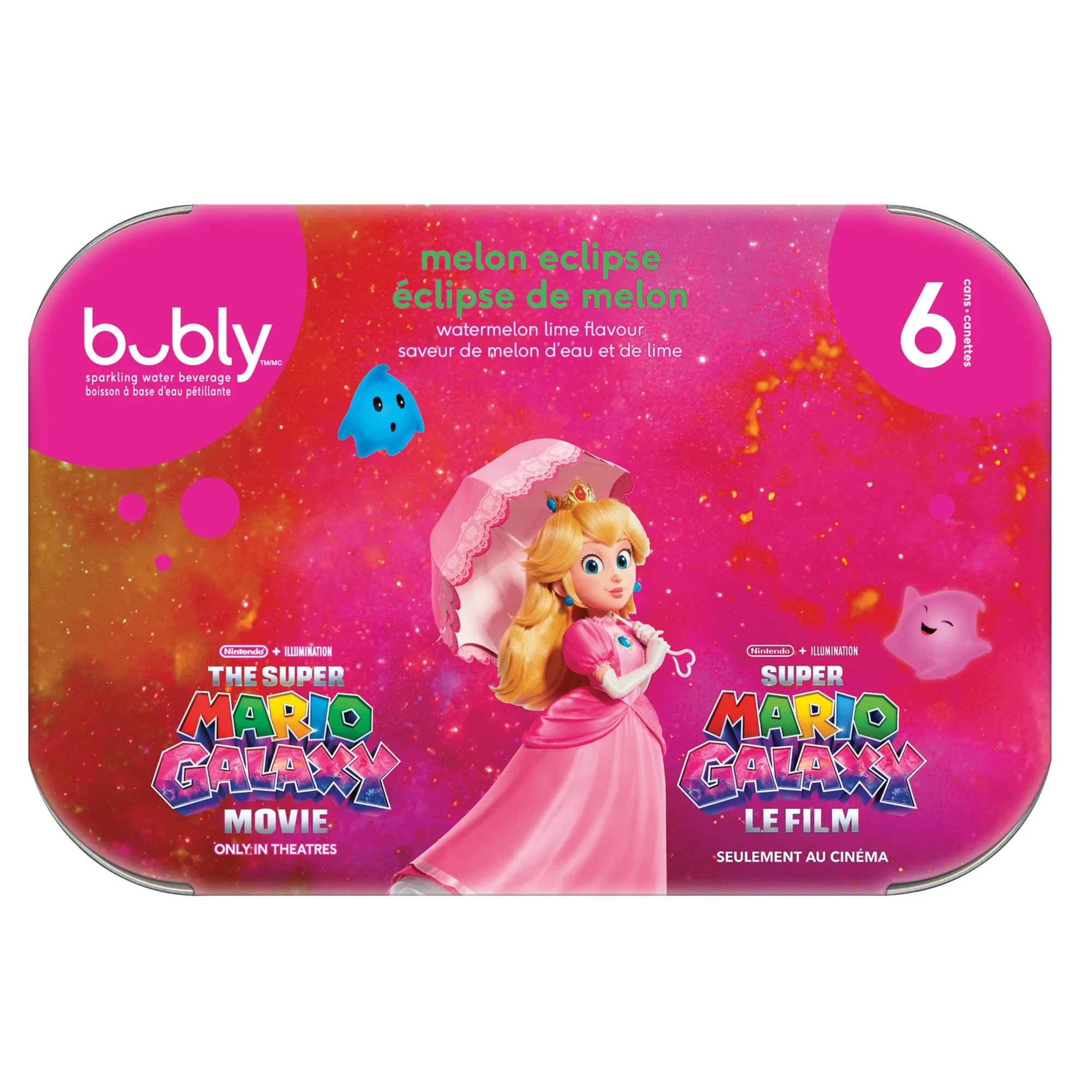 Bubly Melon Eclipse Sparkling Water 6 x 222 mL, Mini Cans | Walmart (CA)