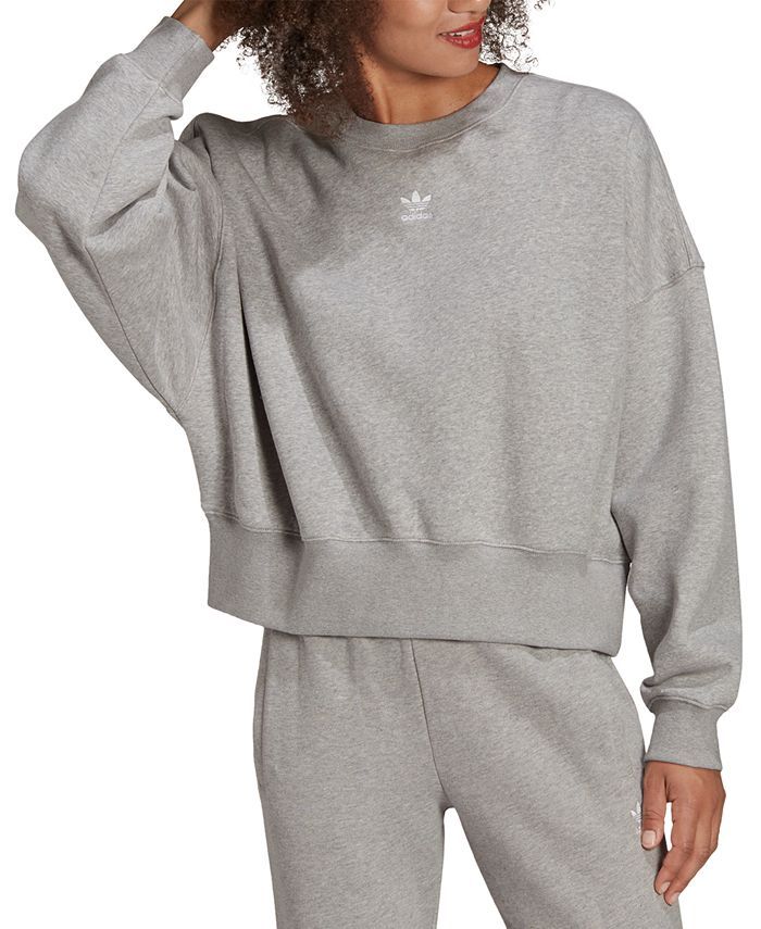 adidas Women's Essentials Fleece Sweatshirt & Reviews - Tops - Women - Macy's | Macys (US)