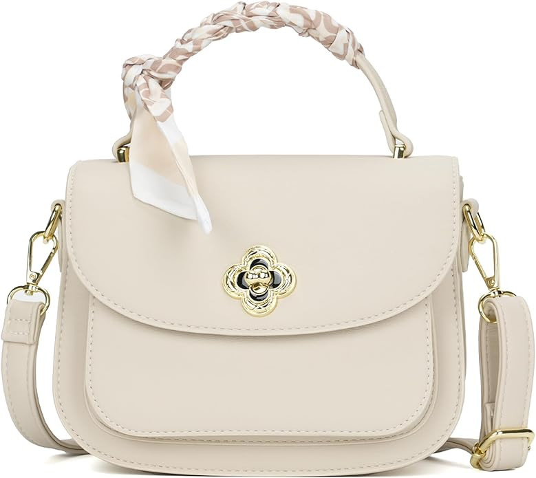 ALEX&MIA Women’s Top-Handle Handbag, Vintage Crossbody Satchel with Adjustable Strap, Small Pur... | Amazon (US)