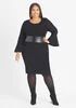 Faux Leather Paneled Sweater Dress | Ashley Stewart
