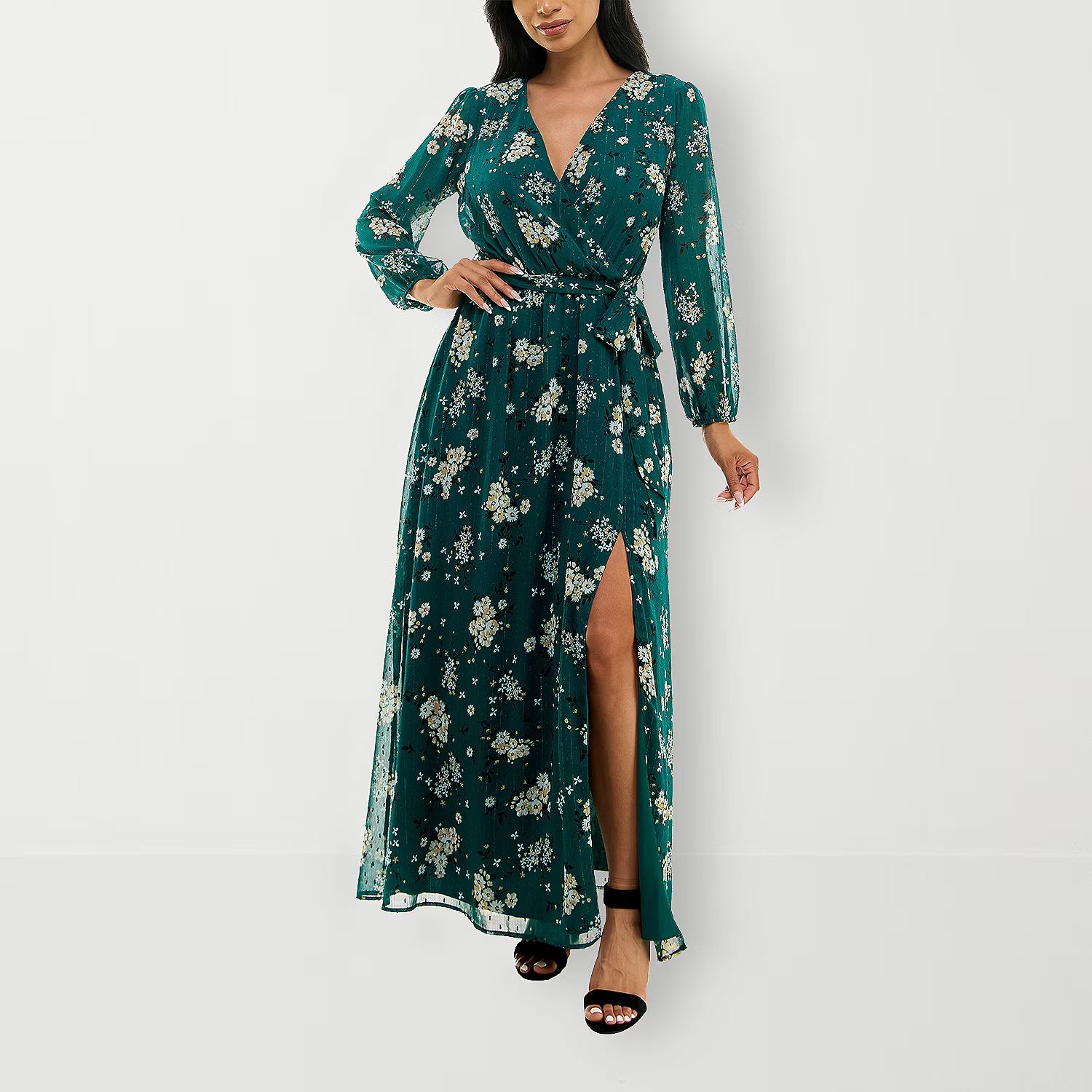 Premier Amour Floral Long Sleeve Floral Maxi Dress | JCPenney