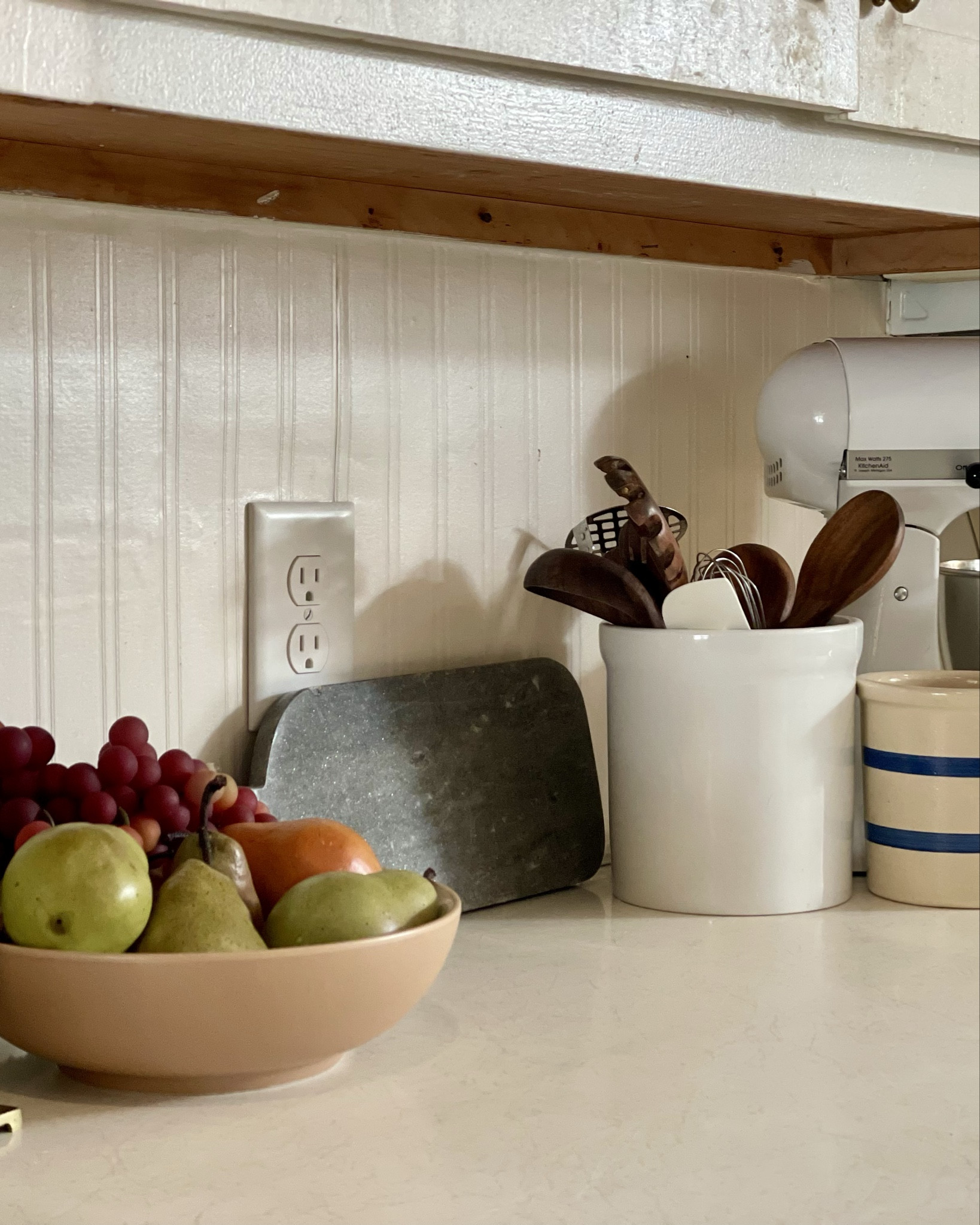 IG: thekimmycox 
Last January, I added this super simple diy Beadboard backsplash using pre-pasted, paintable wallpaper from @loweshomeimprovement and it has been the best budget-friendly project in my home!  

It took me a couple naptimes, but anyone could get it done in a day with no distractions! 

Comment “SHOP” and you’ll get the items I used sent to your inbox! 

Affordable home projects, budget friendly backsplash, cozy kitchen, cottage home decor, cottage kitchen 

#LTKStyleTip #LTKHome #LTKFindsUnder50