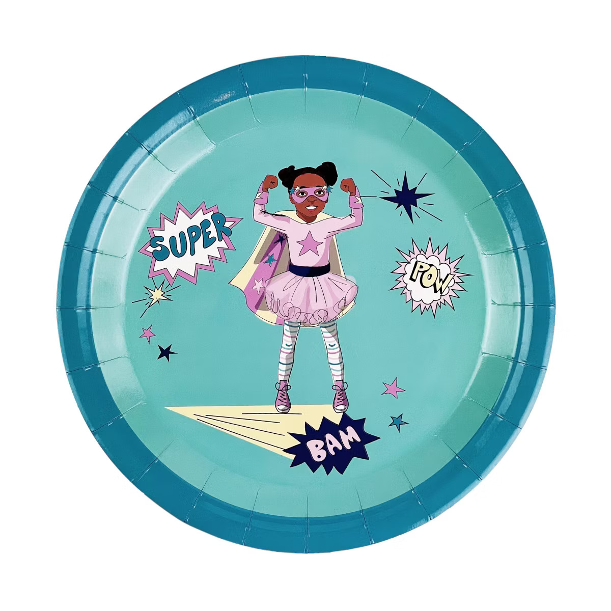 Anna + Pookie 9" Girl Green Super Hero Paper Party Plates 8 Ct. | Target