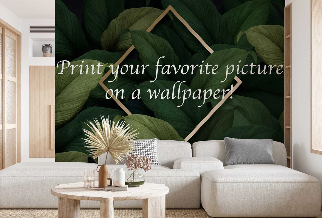 Your Photo on Wallpaper / Custom Photo Wallpaper / Custom Photo Wall Mural / Custom Photo Peel an... | Etsy (US)