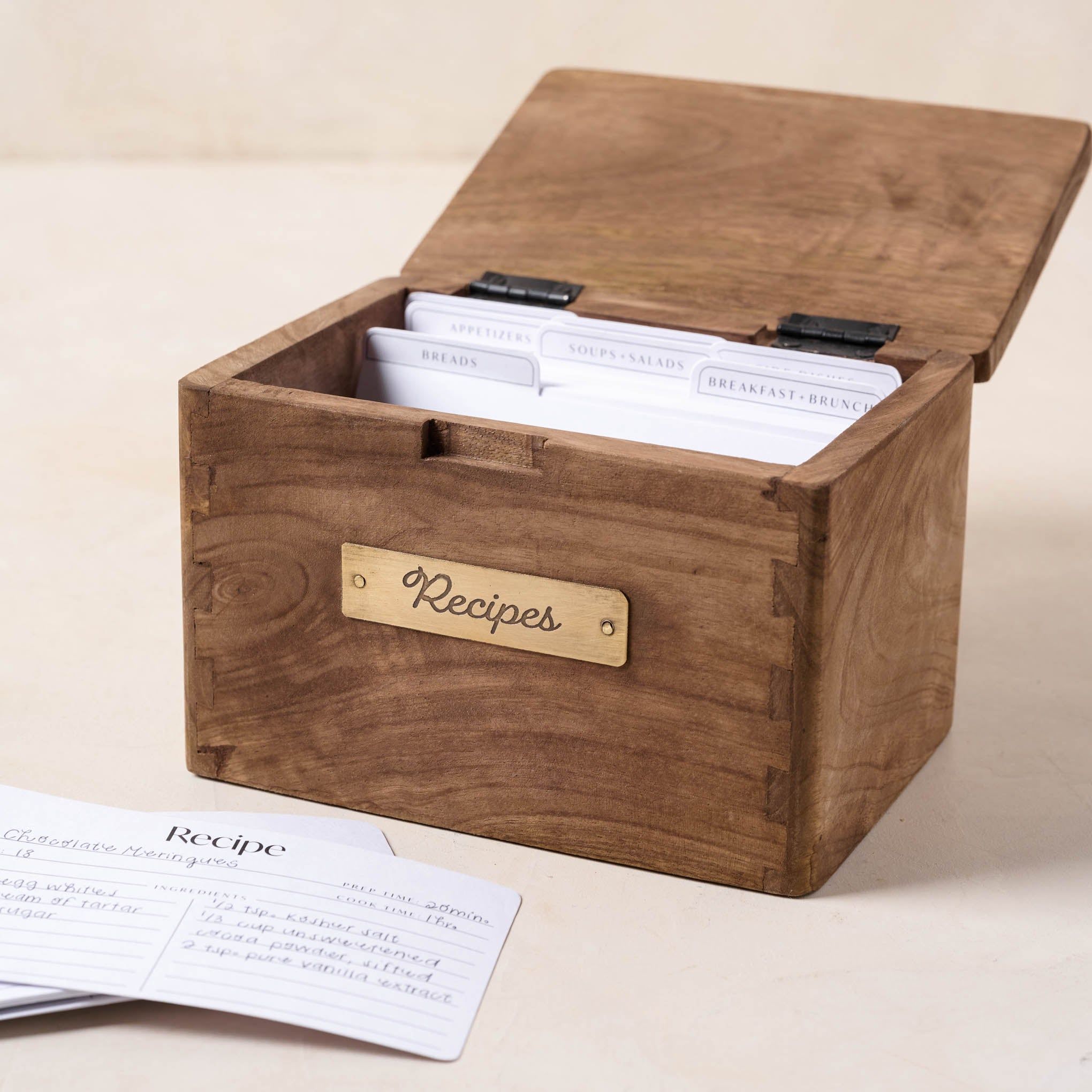 Antiqued Wood Recipe Box | Magnolia