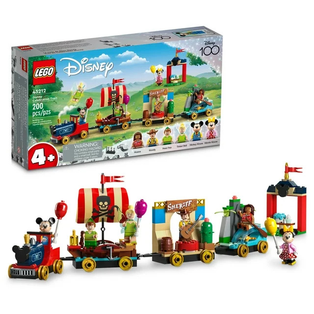 LEGO Disney 100 Celebration Train 43212 Building Toy, Imaginative Play, Fun Birthday Gift for Pre... | Walmart (US)