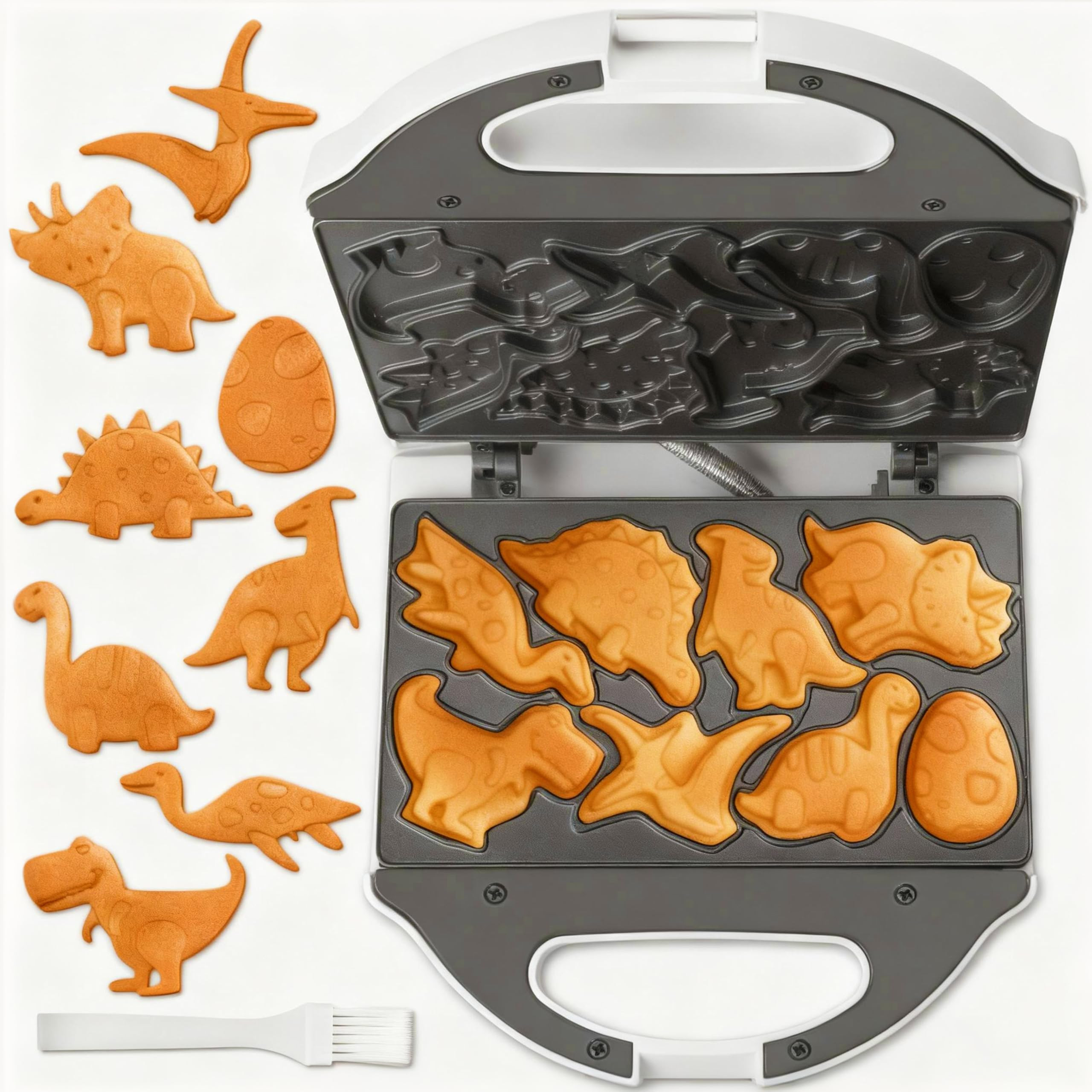 Dinosaur Mini Waffle Maker for Kids, Mini Pancake Maker Machine for Halloween, 8 Different Shaped... | Amazon (US)