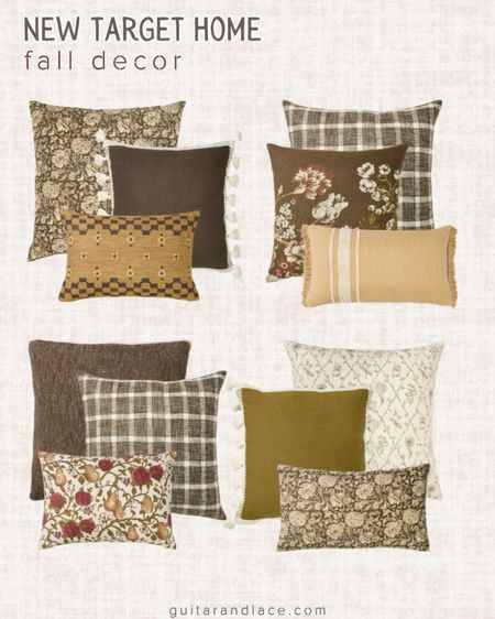 New! Available now! Throw pillows. Target home. Plaid pillow. Floral pillow. 

#LTKHome #LTKSeasonal #LTKSummerSales