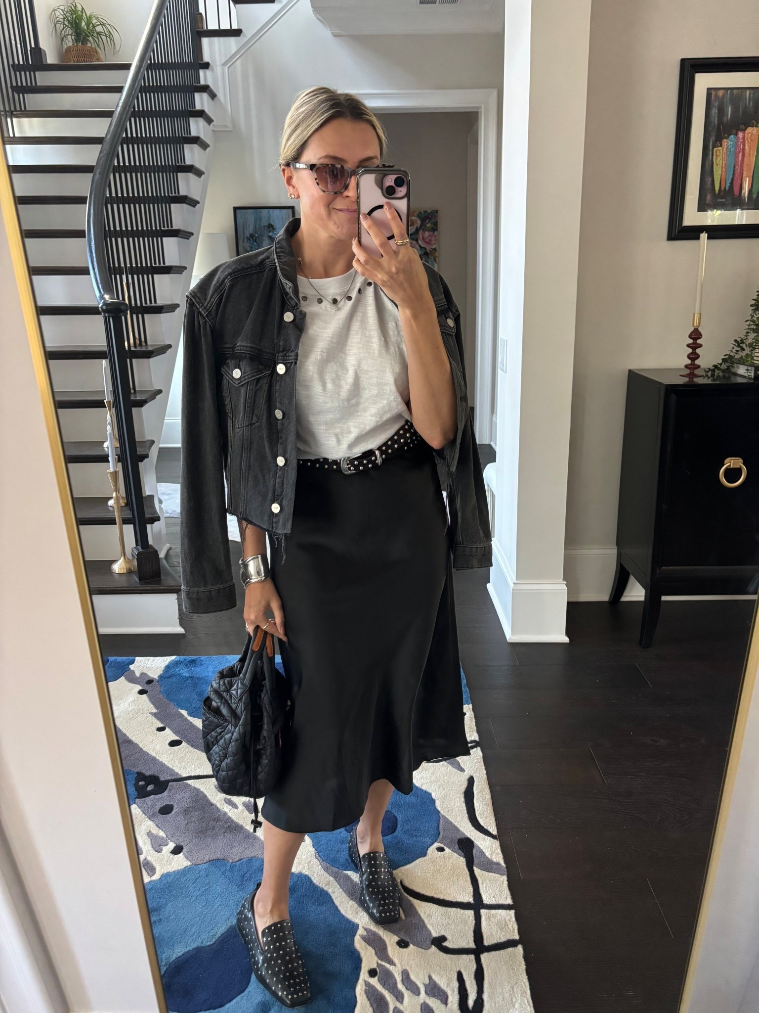 Date Night Family Night
Simple satin skirt and cool studded tee

#LTKFindsUnder100 #LTKStyleTip #LTKOver40