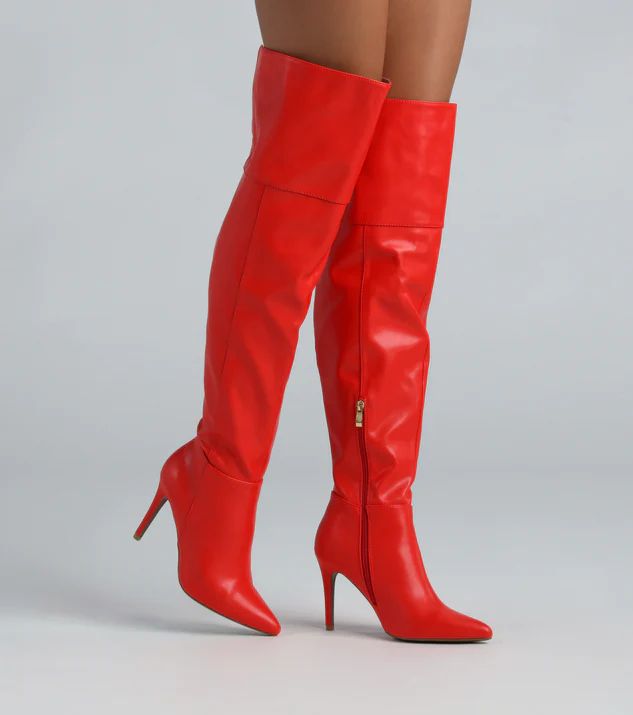 Dare To Be Bold Faux Leather Over-The-Knee Boots | Windsor Stores