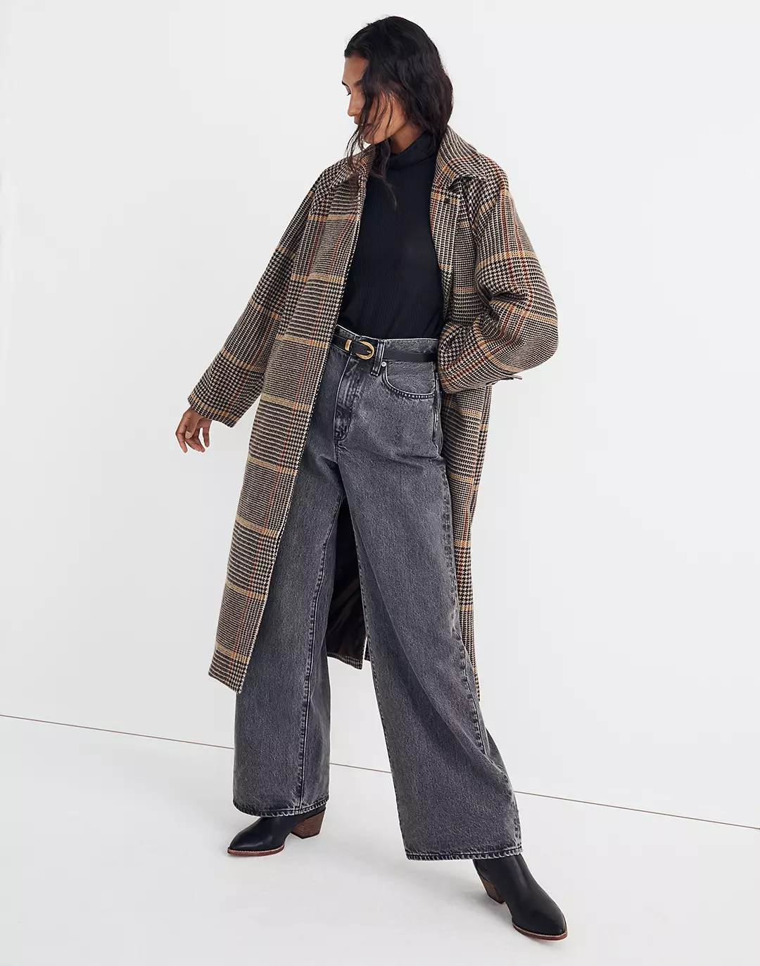 Oversized Car Coat in Glen Plaid | Madewell