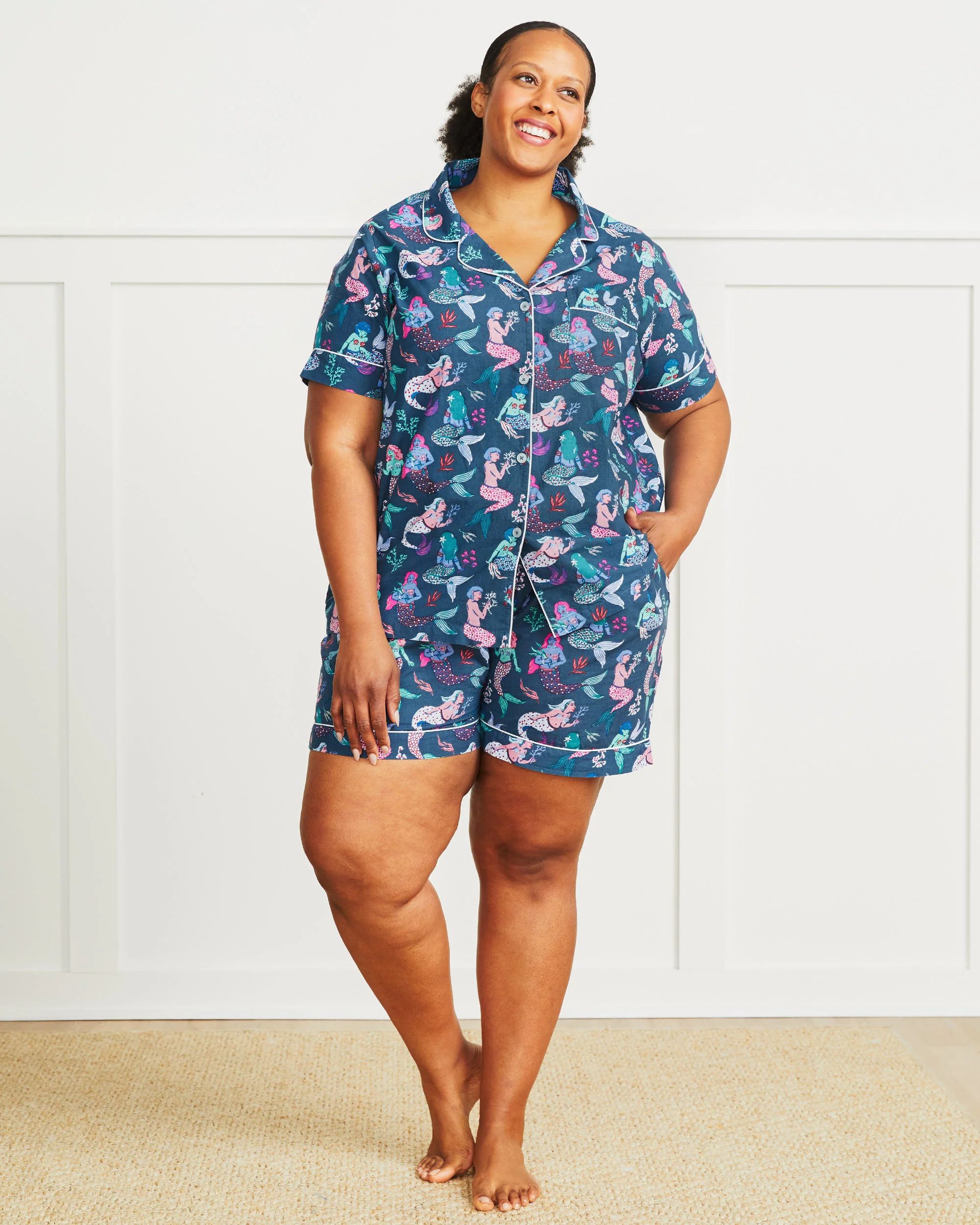 Mythical Mermaids - Short Sleep Set - Shoreline Blue | Printfresh