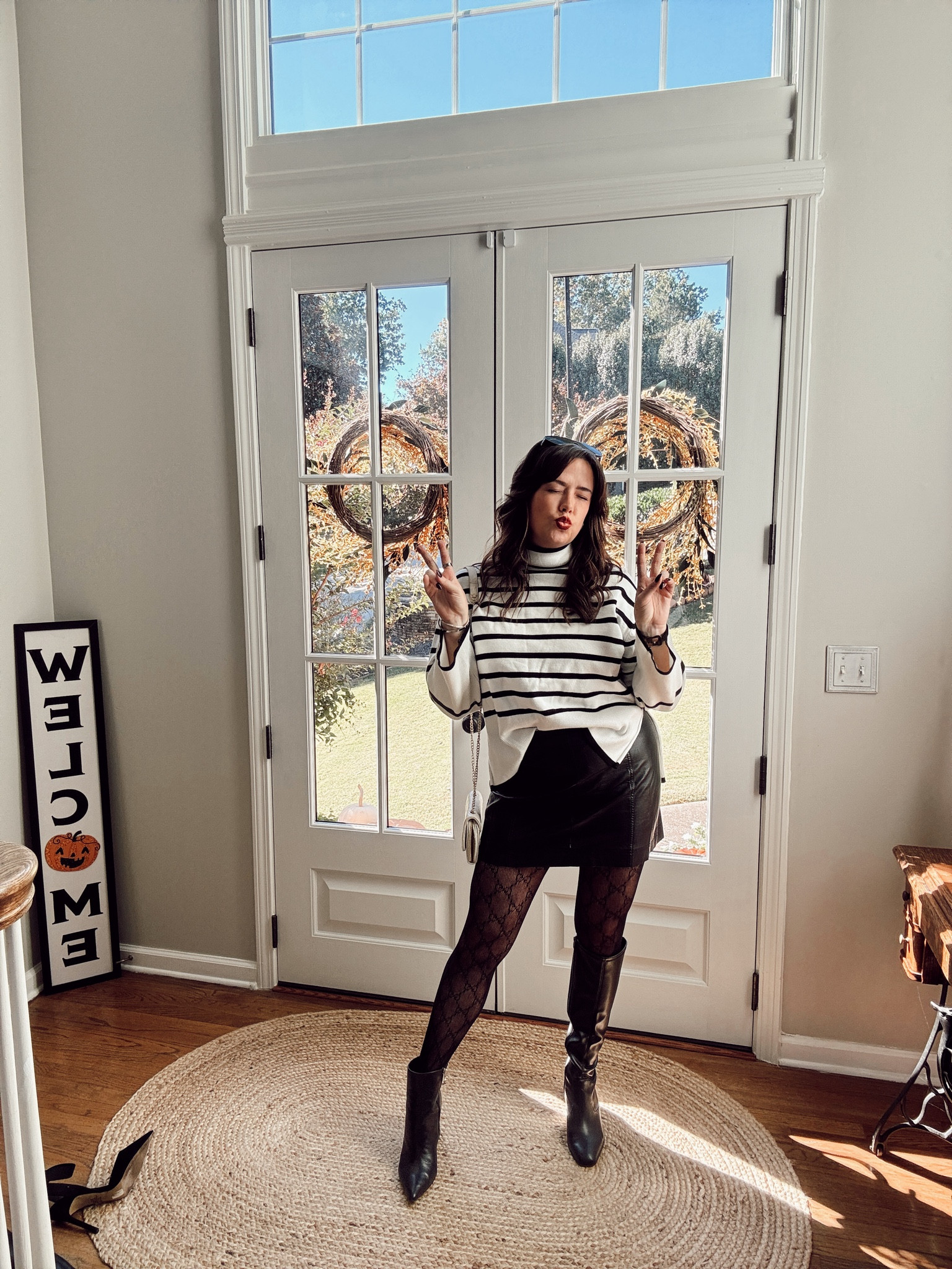 🖤🖤 Love a good black and white outfit ! This sweater is a goodie and amazing quality ! So popular still this year as I purchased it last year! Hope y’all love this one ! 

#LTKSeasonal #LTKfindsunder50 #LTKstyletip