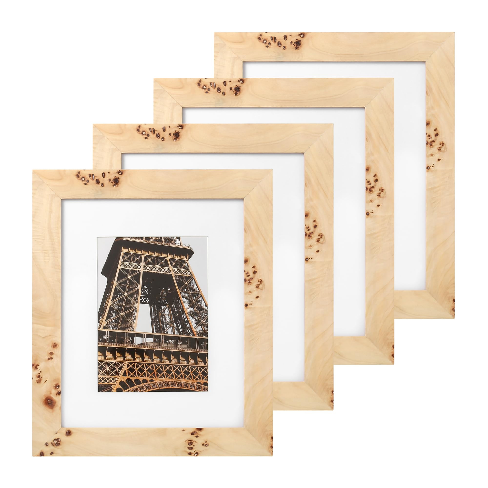 Concepts - 8x10 Matted to 5x7 Burl Wood Picture Frames - Natural Wood Finish Picture Frames for F... | Amazon (US)