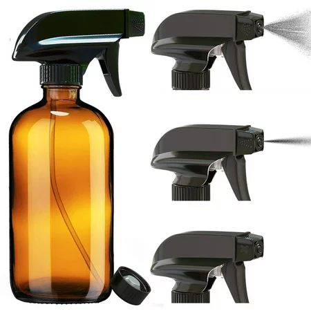 Nylea Empty Glass Spray Bottle for Plants (16oz) | Durable & Refillable Amber Spray Bottles for Cleaning Solutions - Essential Oil Spray Bottle w/Sturdy Mist Stream Sprayer & Resistant Nozzle (1PC) | Walmart (US)