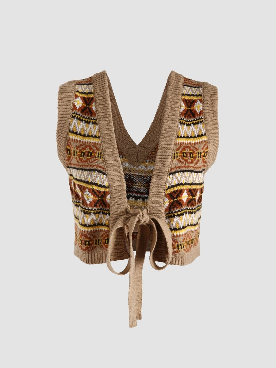 Stripe Knitted Vest | Cider