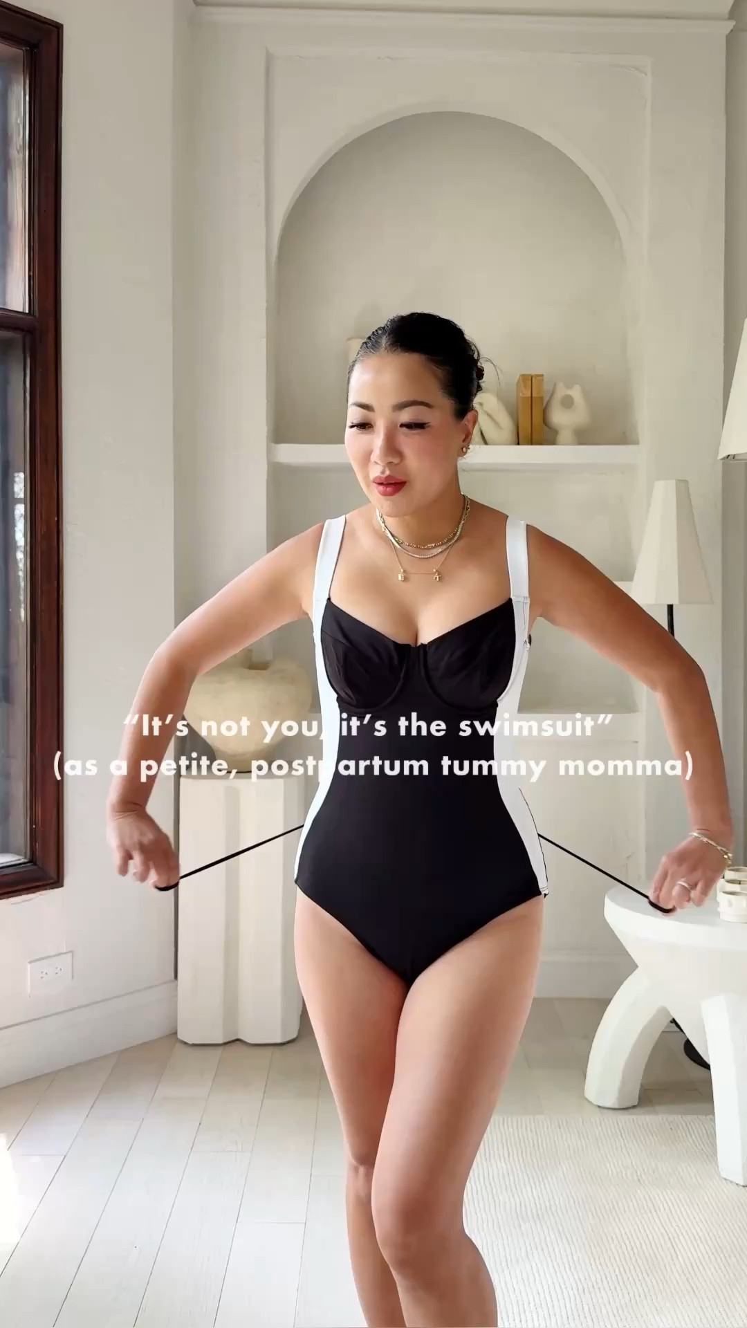 The viral hourglass swimsuit! Creating curves while smoothing the right places! Mid-weight compression material, adjustable tie at back and supportive design. Comes in three torso lengths, sizes XXS - 4X, and cup sizes A to K. My postpartum body feels amazing in it! 

For size reference, I’m 5 ft 115 pounds, postpartum tummy body. I’m wearing size S, Reg/Long torso length and B/C cup. 

I bought the size XS, Reg/Long torso, A/B cup and unfortunately it was too tight and small for me. Return and exchange was very easy!

Also linked another option for under $40 here. 




#LTKPetite #LTKSwim