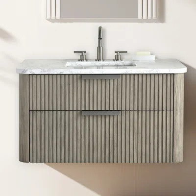 Liljan 36'' Wall-Mounted Single Bathroom Vanity | Wayfair North America