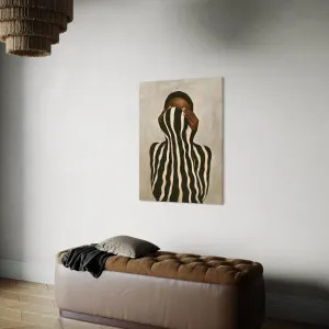 Neutral Wall Art - Afrocentric Black Women Art poster - Abstract striped Digital Print | Etsy (US)