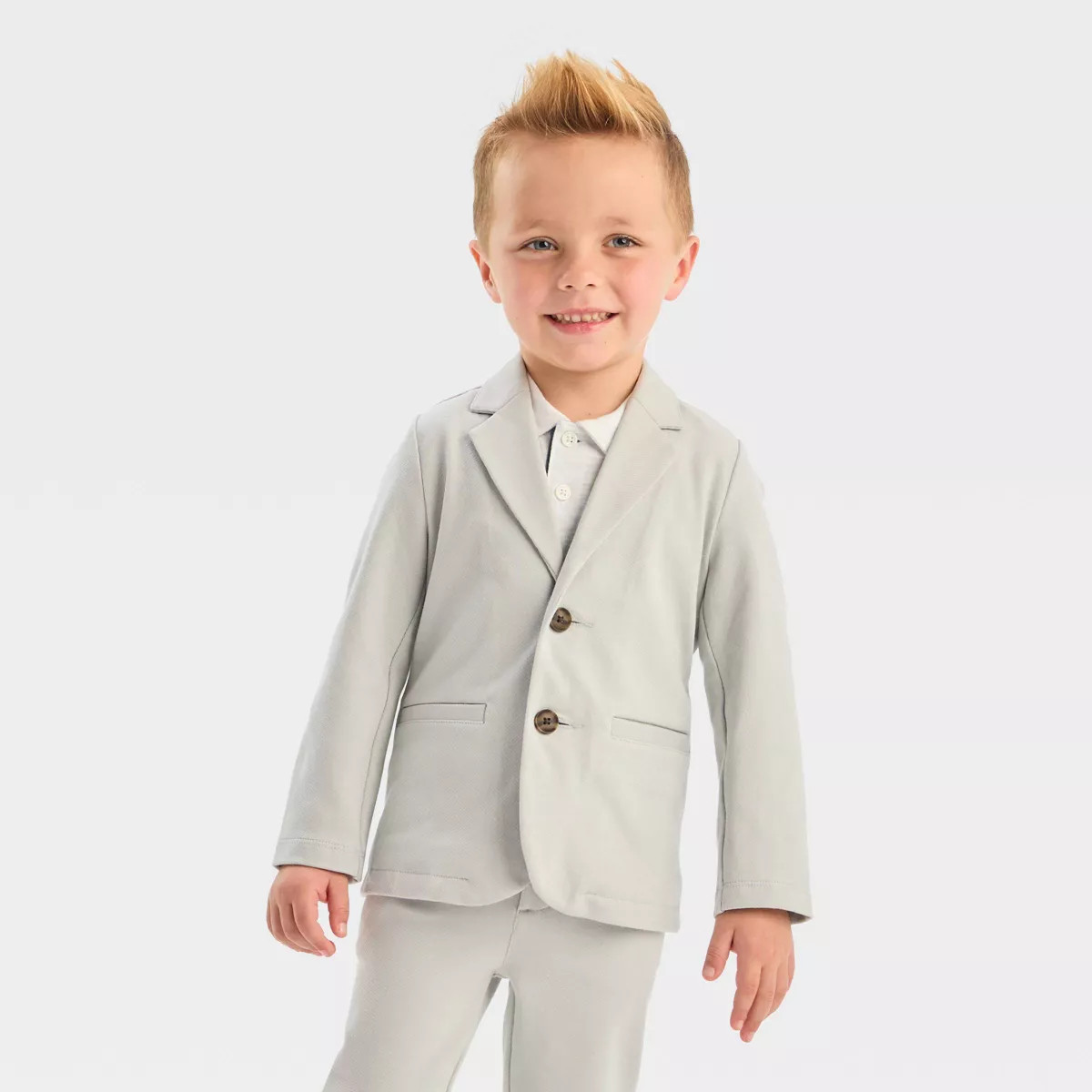 Toddler Boys' Stretch Knit Blazer - Cat & Jack™ Light Gray | Target