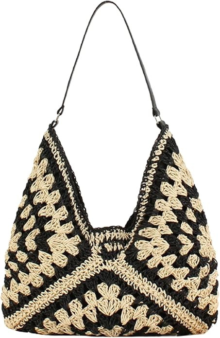 Straw Hobo Bags for Women Summer Beach Tote Purse Crochet Hobo Shoulder Everything Holiday Work E... | Amazon (US)