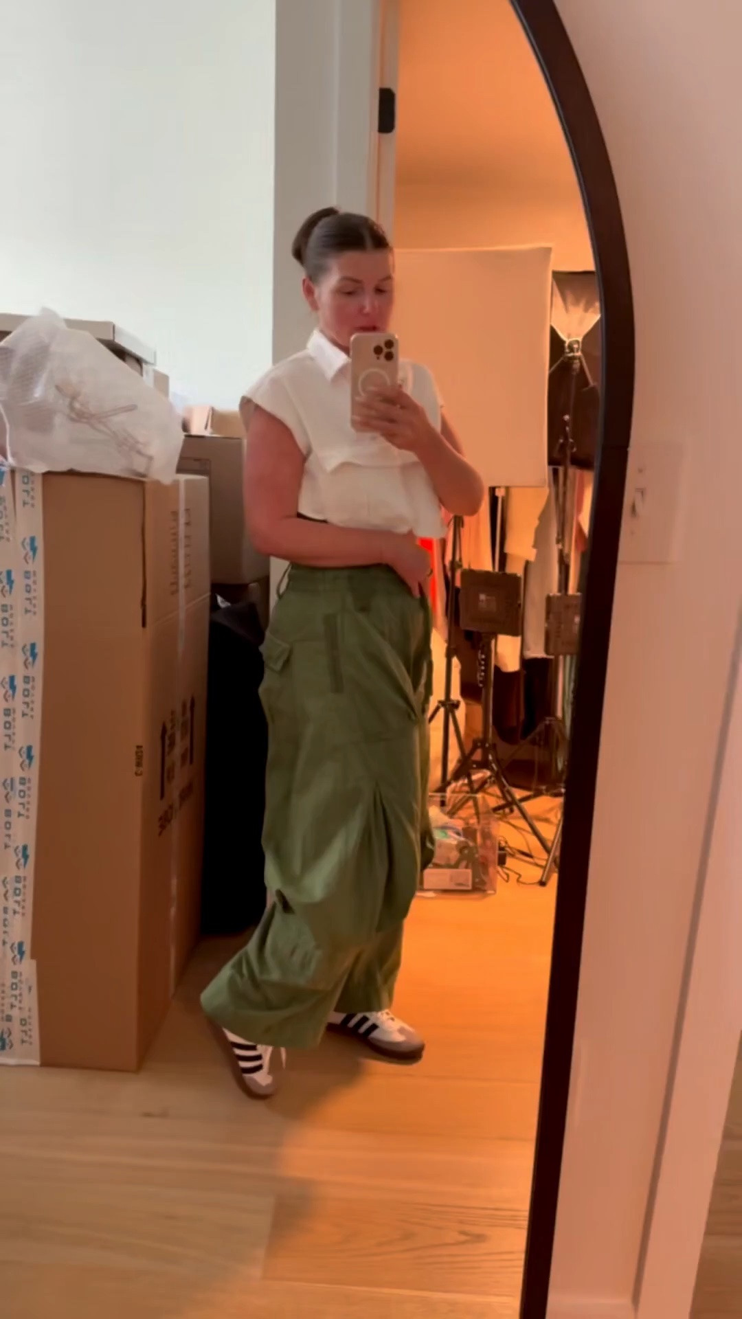 Size up in top for length - on sale for 30% off right now!
wearing true size in pants