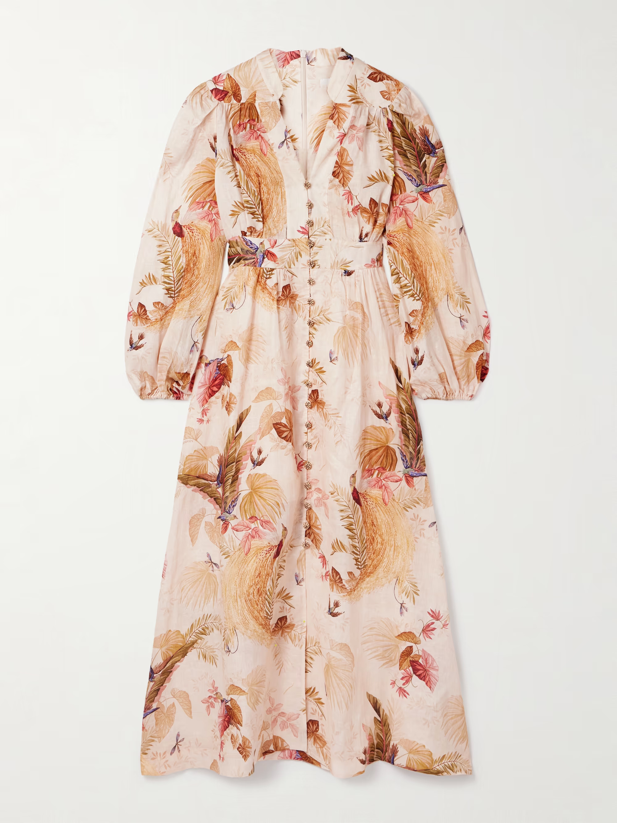 Ascension printed linen midi dress | NET-A-PORTER (US)