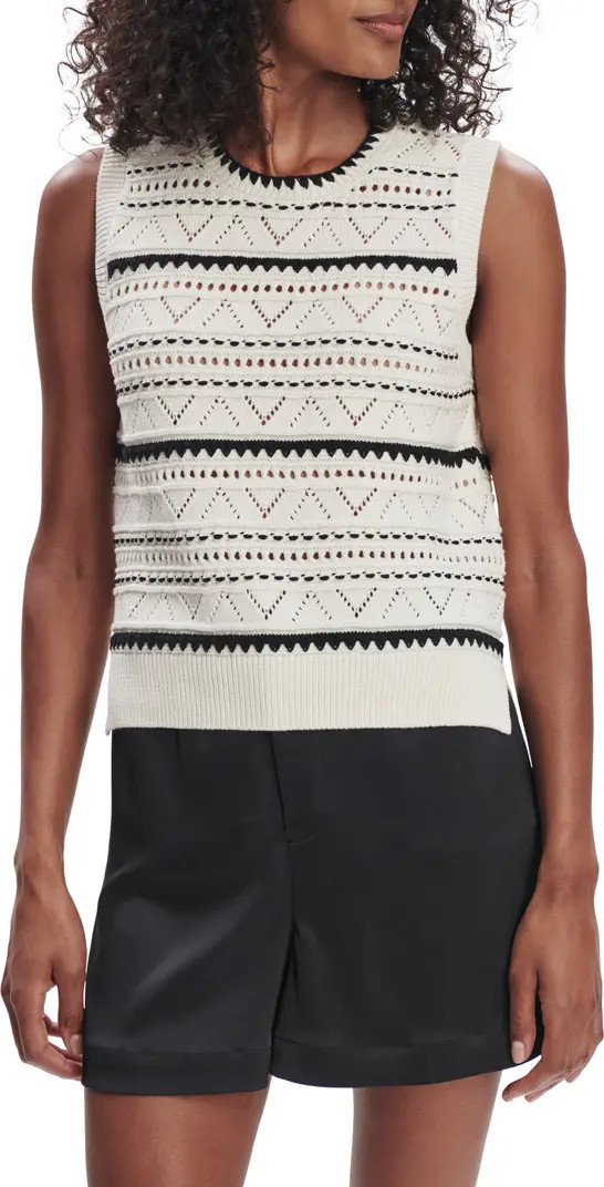 Varley Athena Pointelle Stitch Cotton Sweater Vest | Nordstrom | Nordstrom