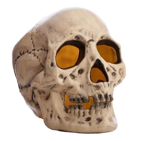 Led Skull Blow Mold, 16", White, Plastic, sold by At Home | At Home