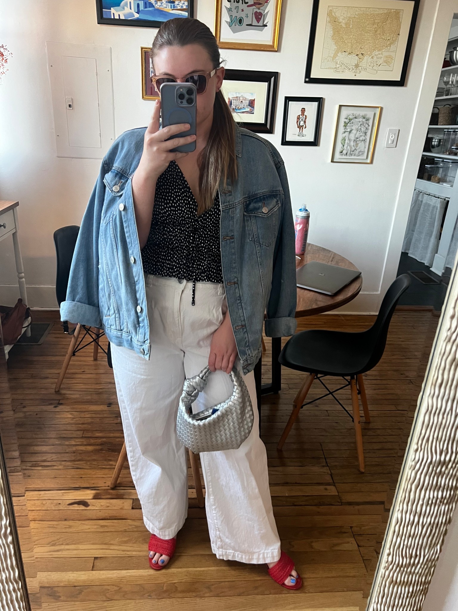 Spring transition outfit - white pants for summer, summer sandals, white denim  

#LTKSpringSale #LTKStyleTip #LTKMidsize